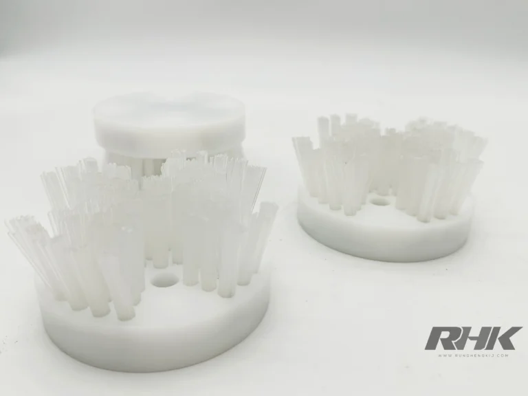 แปรงจานขนสีขาว ปลูกขนเป็นกระจุก ฐานพลาสติกสีขาว 3 ชิ้น Disc Brush RHK