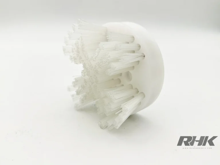 แปรงจานขนสีขาว ฐานพลาสติกสีขาว Disc Brush RHK
