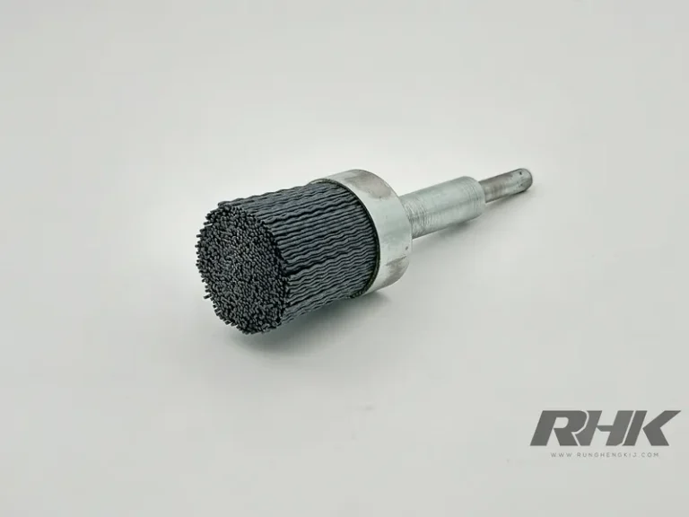 แปรง End Brush ขนไนลอนผสมสารขัดสีดำ พร้อมแกนจับ Abrasive Nylon End Brush RHK