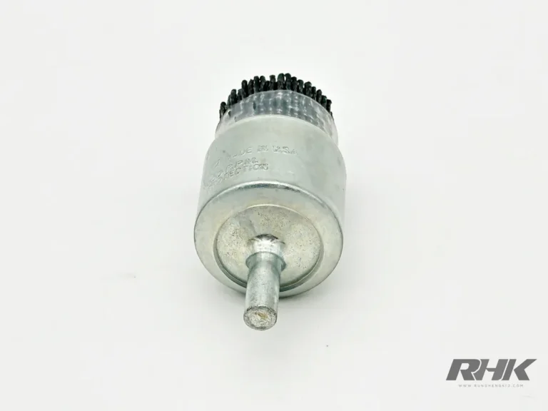 แปรง End Brush ปลอกโลหะ ขนไนลอนผสมสารขัดสีดำ มุมด้านบน Abrasive Nylon End Brush RHK