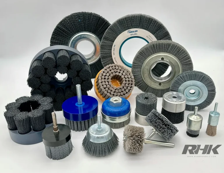 แปรงลบครีบ ขัดครีบ, แปรงไนลอนผสมสารขัด Abrasive Nylon Brush - RHK