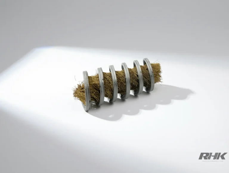 แปรงคอยล์ขนทองเหลืองหันเข้าใน Inward bass Spiral Brush
