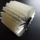 แปรงล้อขนไนลอนสีขาวลายซิกแซก White nylon zigzag patterned wheel brush